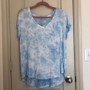 Blue acid wash, soft and sexy top